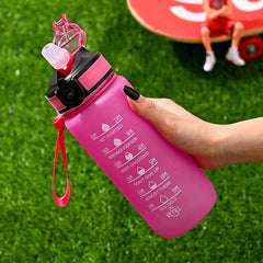 600ml Gradient Water Bottle Leakproof Flip Top Cup Outdoor Fitness Travel
