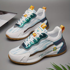 Chinese Style Reflective Stripes Running Shoes Retro Thick Sole Sneakers