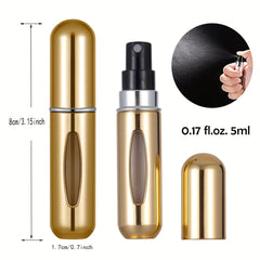 5 Pcs Mini Refillable Perfume Atomizer Bottle 5ml Travel Size Spray