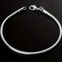 Men's Stainless Steel Snake Bone Chain Bracelet