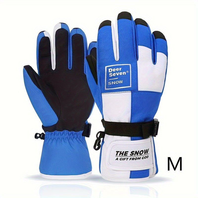 Touch Screen Skiing Gloves Winter Windproof Water Resistant