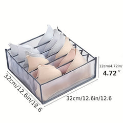 1pc Grid Underwear Drawer Storage Box Folding Clothes Storage Drawer Basket