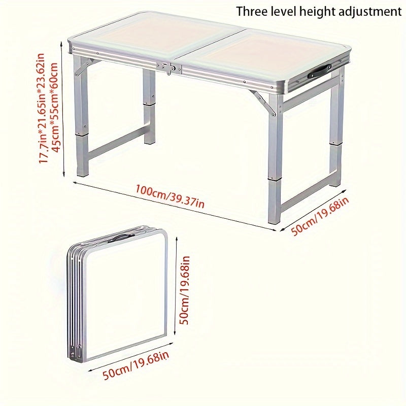 Portable Folding Camping Table with Handle
