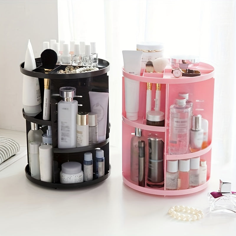 360 Rotating Makeup Organizer Adjustable Carousel Spinning Holder