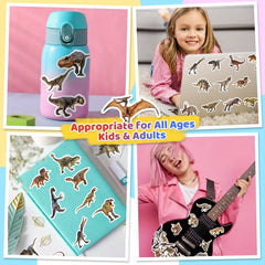 50pcs Realistic Dinosaur Stickers for Luggage Skateboard Motorcycle Decoration