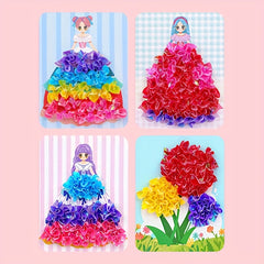 Princess Dream DIY Craft Kit with Punching Sticker Set