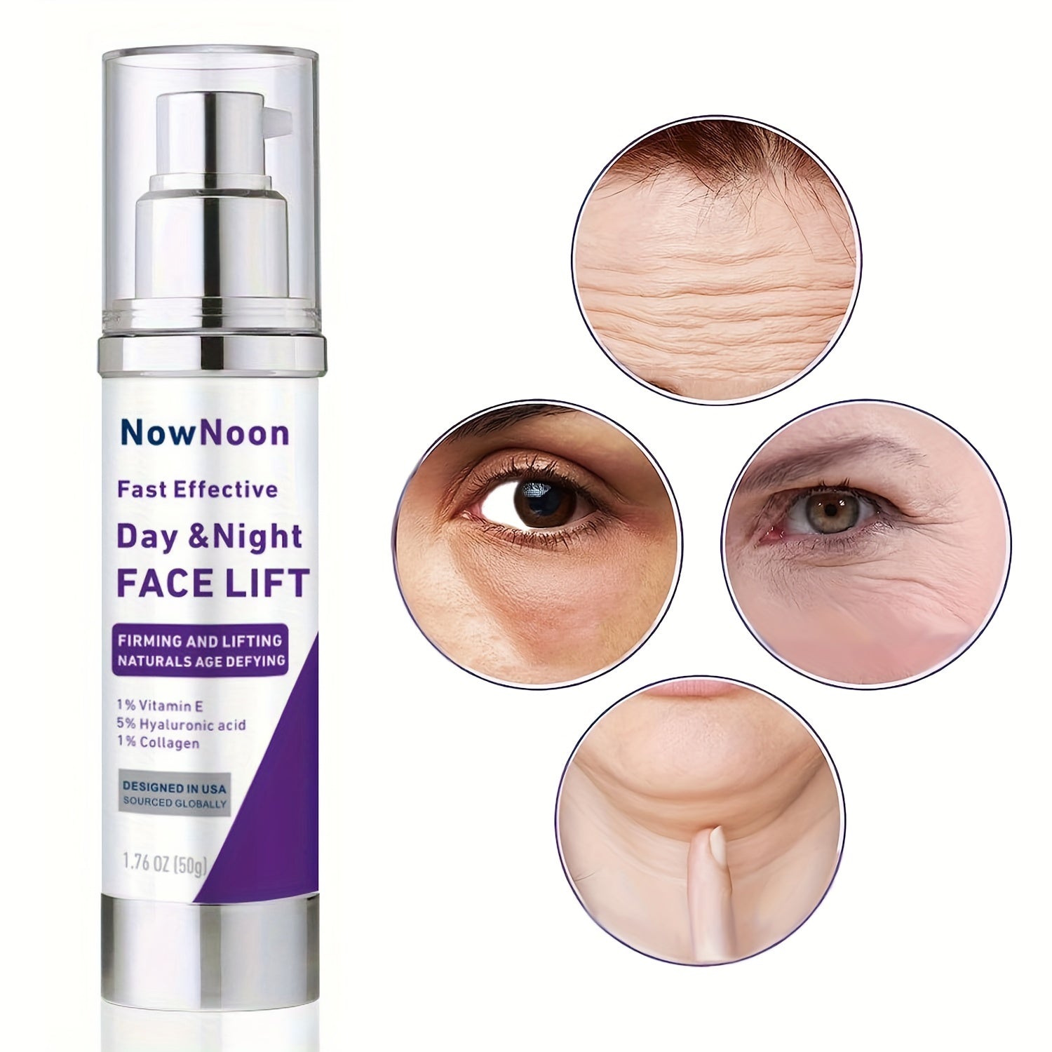 Instant Face Lift Cream Tighten Firm Sagging Skin 1.76 Oz