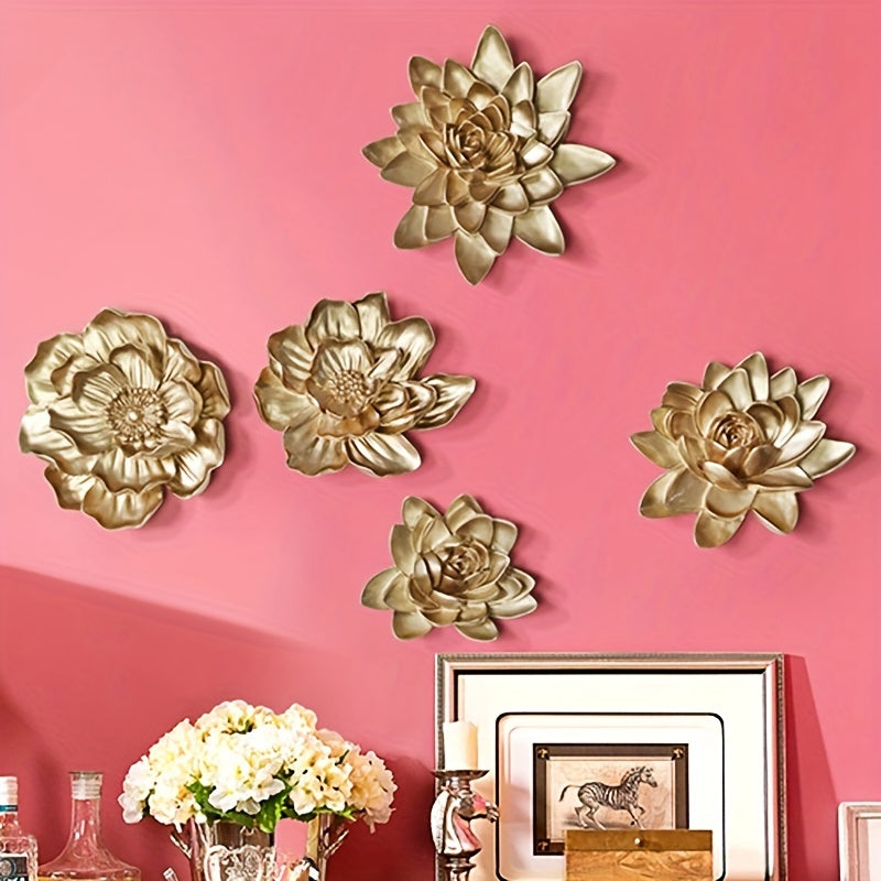 Resin Flower Wall Decorations for TV Background Wall