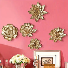 Resin Flower Wall Decorations for TV Background Wall