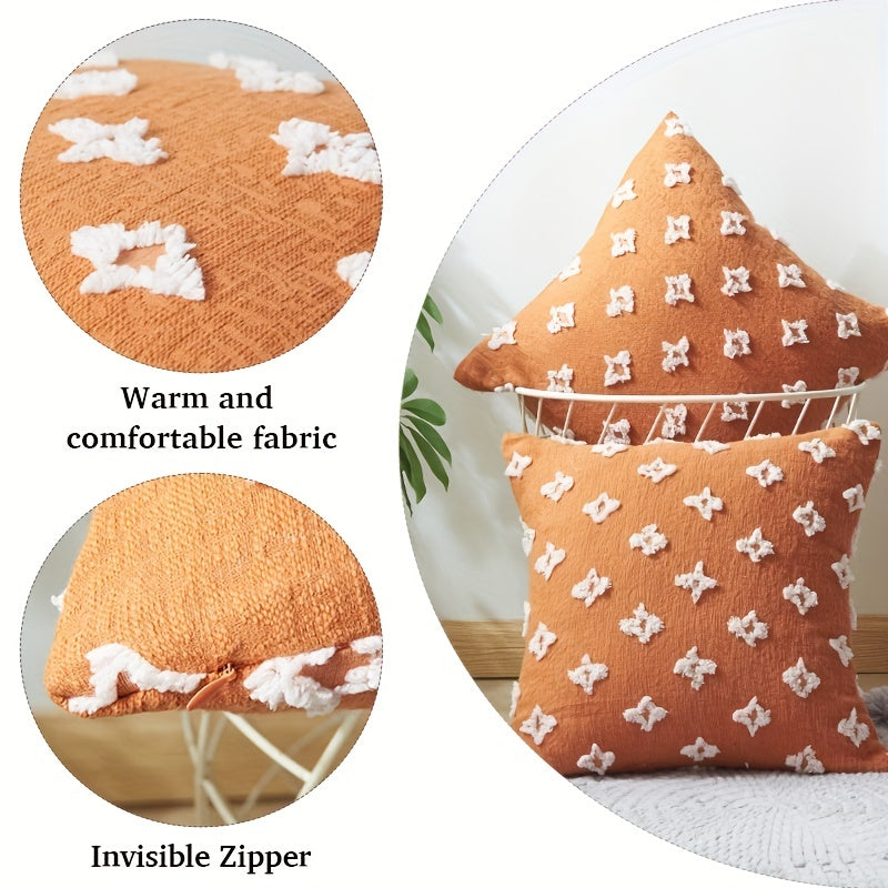 Cotton Tufted Small Stars Single Pillow Cover - Soft and Comfortable