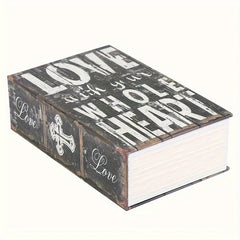 Large Book Money Box Key Lock Hidden Storage Portable Safe