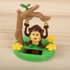 Swing Monkey Solar Car Decoration Animal Figure Head Shaking No Electri