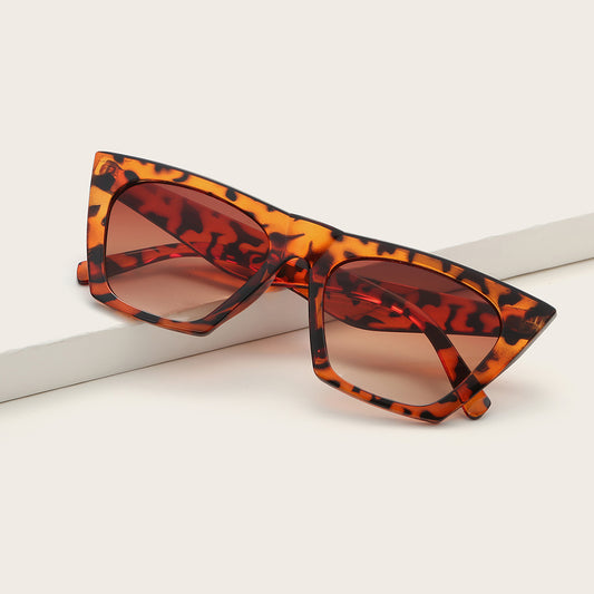 Vintage Ladies Oversized Square Sunglasses Mirror Sun Protection Lenses
