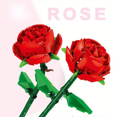 Building Block Flower Assembly Rose Gift DIY Eternal Flower