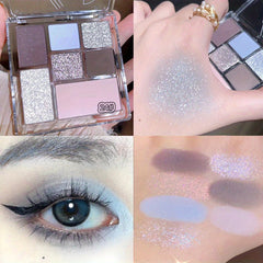 7 Colors Eyeshadow Palette Cement Grey Smokey Makeup