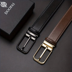 Men's Leather Belt - Classic Business Casual Belt