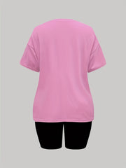 Nope Not Today Tee & Shorts Set Casual 2pcs Outfits Women's Clothing