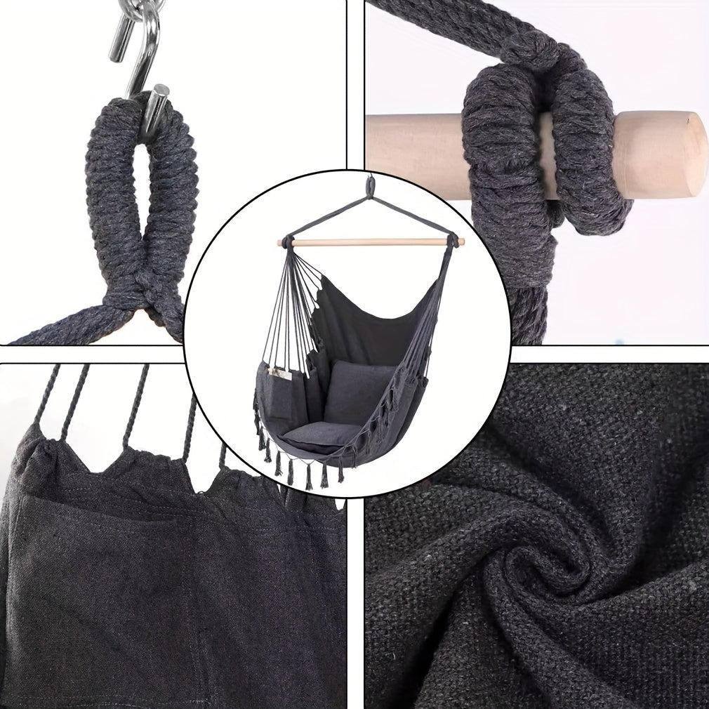 Tassel Hanging Chair Nordic Style Indoor Outdoor Swing Hammock