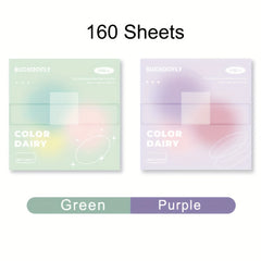 2pcs Gradient Style Sticky Notes For School Office Supplies
