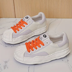 Women's Thick Bottom Skate Shoes Comfortable And Breathable Lace Up Sport Shoes
