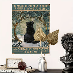 Retro Cat Decoration Painting & Tin Metal Sign