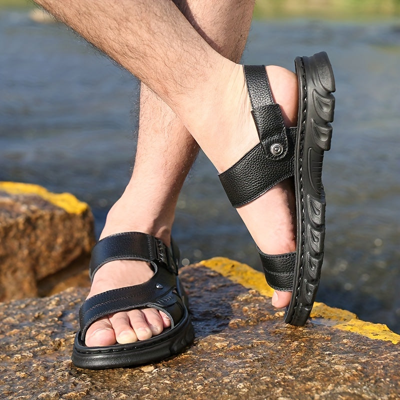 Men's Durable Non Slip Hiking Sandals - Comfy Outdoor Beach Water Shoes