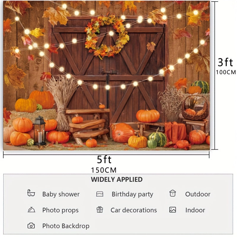 Thanksgiving Pumpkin Backdrop Cloth for Venue Decoration