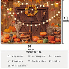 Thanksgiving Pumpkin Backdrop Cloth for Venue Decoration
