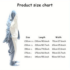 Creative Shark Sleeping Bag Flannel Warm Soft Outdoor Travel Gift