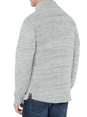 Men's Quarter Zip Polo Collar Knit Pullover Sweater