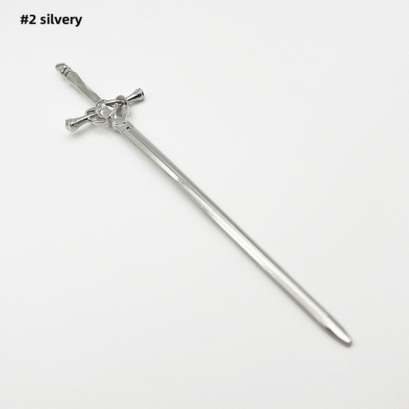 Sword Hair Pin Vintage Alloy Headwear Non Slip Hair Accessory