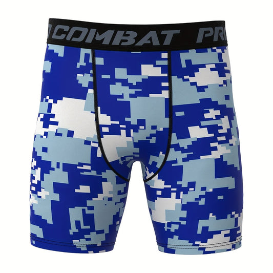 Xinso Men's Camo Compression Shorts Moisture Wicking High Stretch Athletic