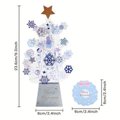Christmas 3D Decoration Greeting Card Creative Tree Gift Blessing Message