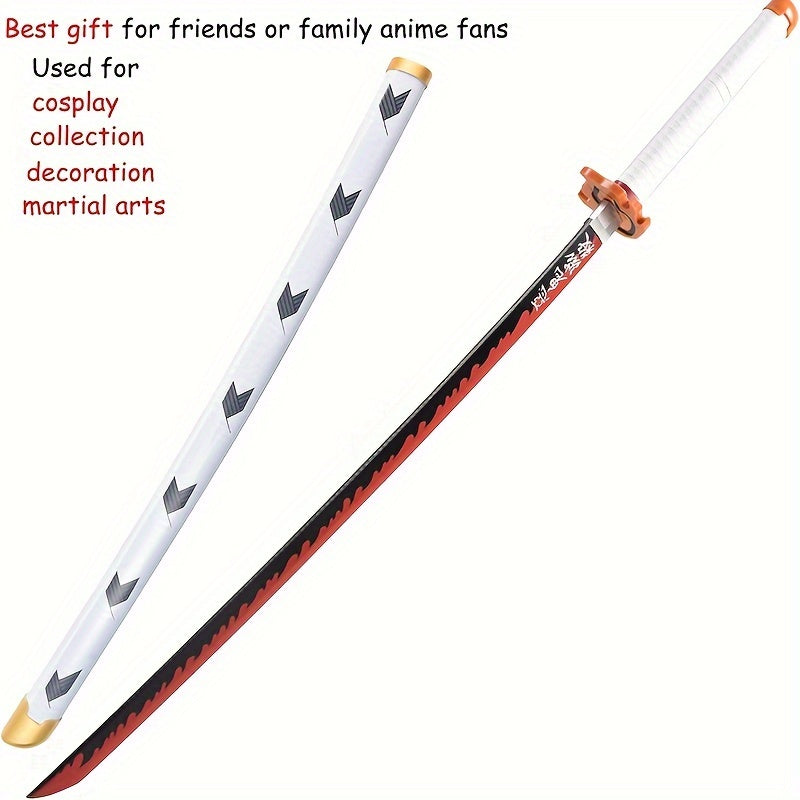 Red & Orange Demon Slayer Anime Samurai Cosplay Sword