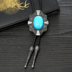 Novelty Metal Necktie Necklace Youth Casual Geometric Lace Bolo Necktie Necklace