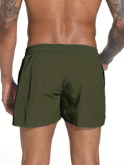 Men's Quick Drying Hawaiian Board Shorts with Mesh Lining & Pockets