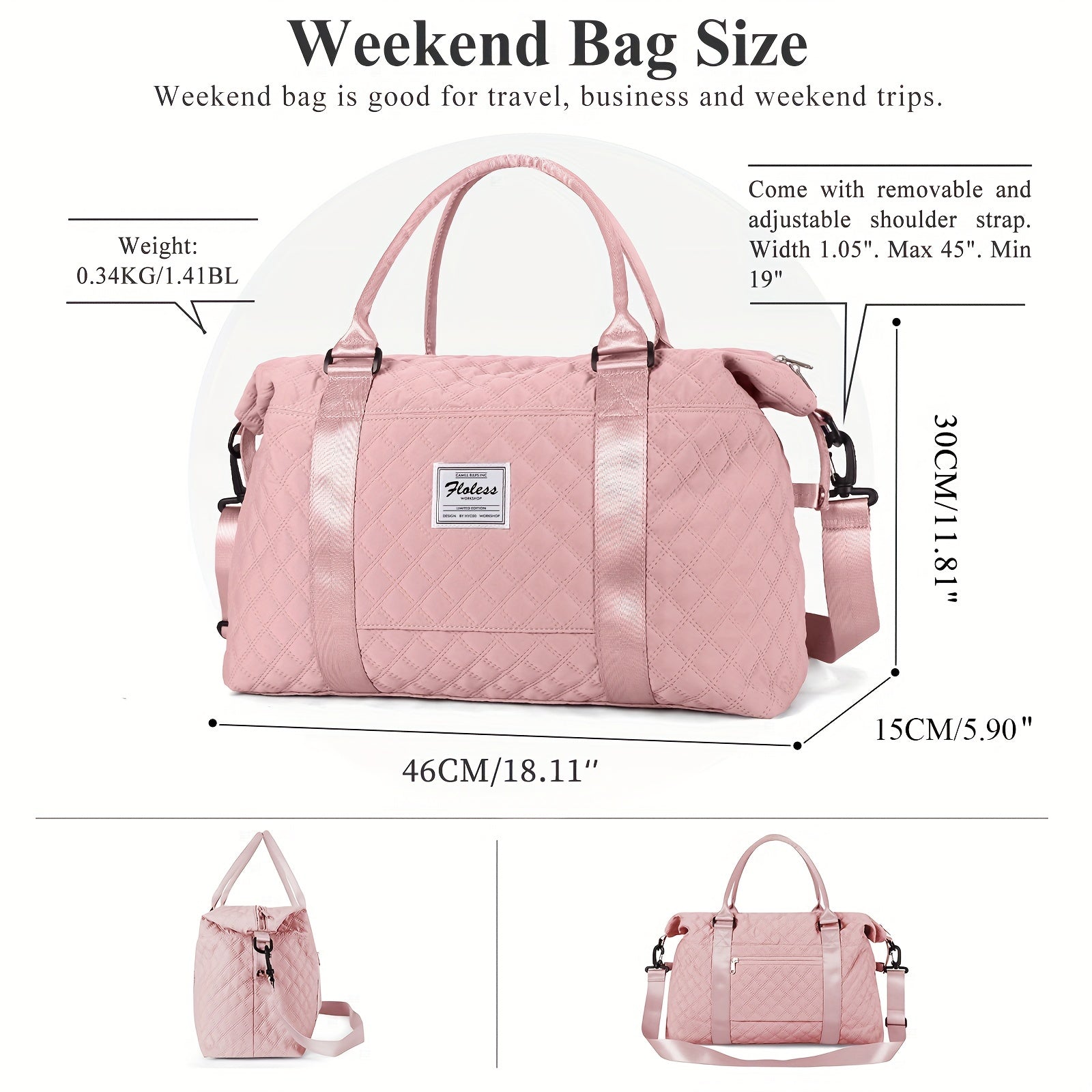 Large Capacity Duffle Bag for Travel & Sports, Portable Gym Storage Bag