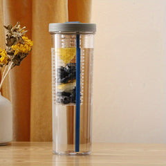 Transparent Water Bottle with Straw for Outdoor Sports and Camping