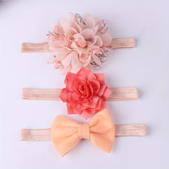 Headband Flowers Bow Hairband Decor for Baby Girls