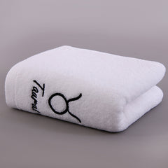 Soft Cotton Face Towel with Constellation Embroidery Pattern