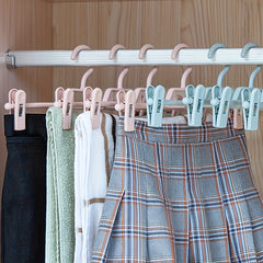 Non slip Plastic Pants Clip Rack Closet Organizer