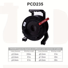 Handheld Cable Drum with Winder for Long Cables Storage