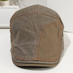 Men's Peaked Cap Sunshade Ventilated Hat Casual British Beret