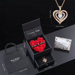 Halloween Gift Set: Eternal Rose Artificial Flowers in Heart Shaped Box