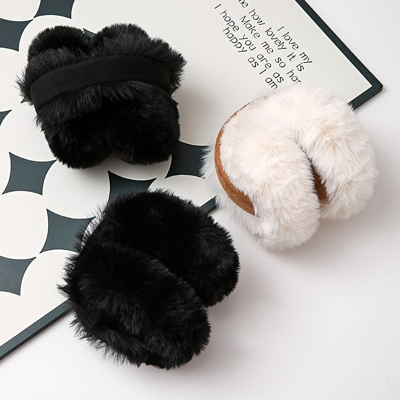 Women's Soft Warm Earmuffs for Winter Outdoor Activities