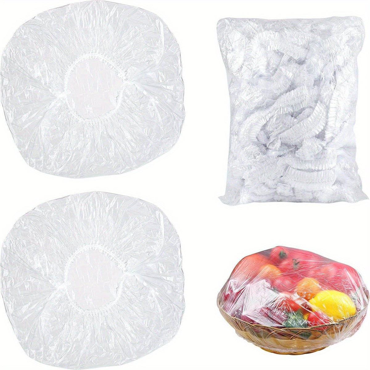 100-200pcs Reusable Elastic Food Storage Bags