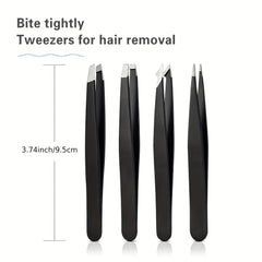 4-Piece Tweezers Set Professional Precision Alloy Tweezers
