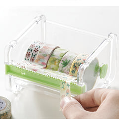 Mini Office Stationery Tape Storage Box with Cutting Tape Holder