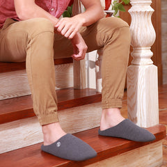 Memory Foam Cotton Lining House Shoes Closed Toe Non Slip Slippers