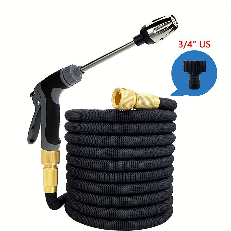 Convenient Flexible Water Hose w/ High Pressure Car Wash Spray Gun